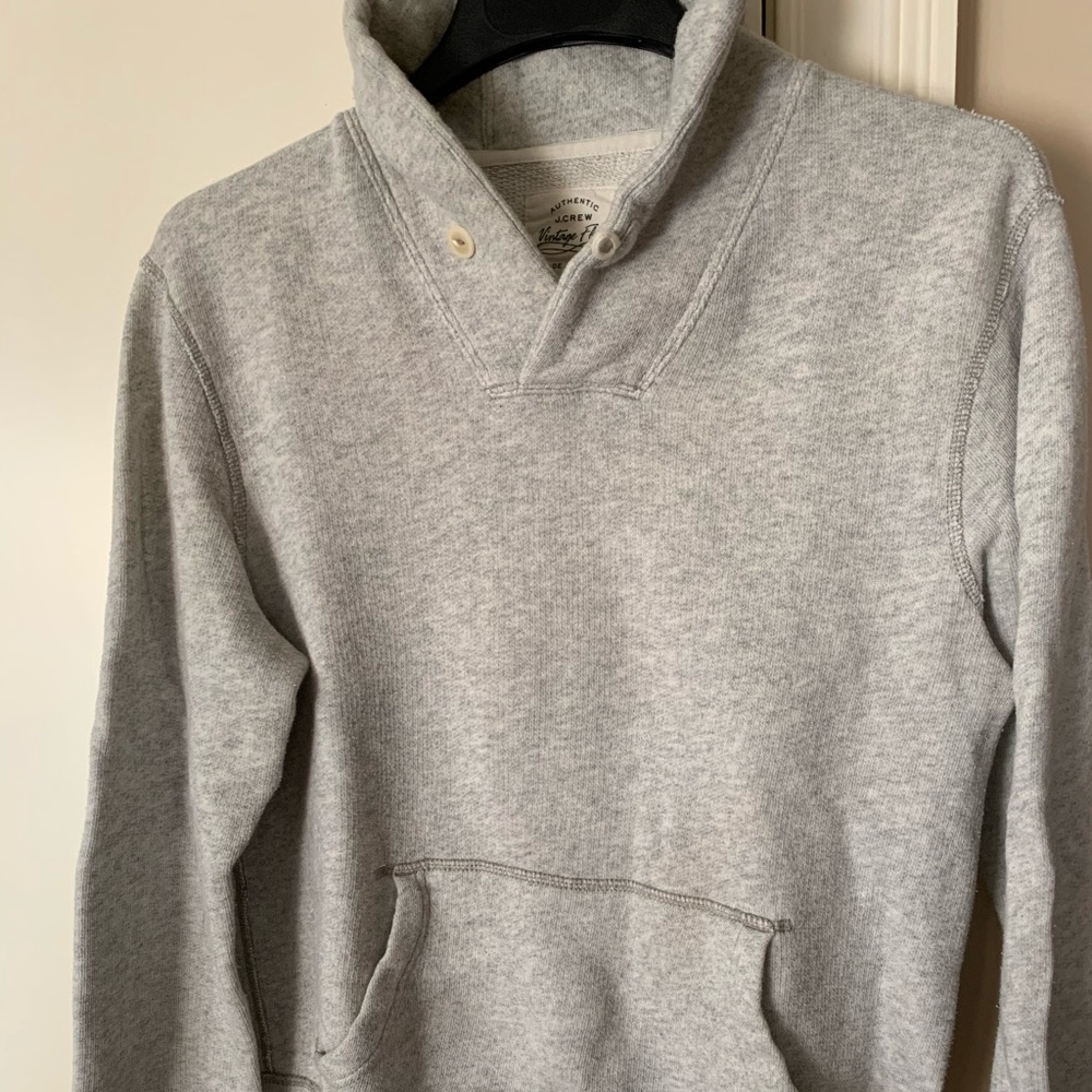Men’s jcrew pull over grey with pocket